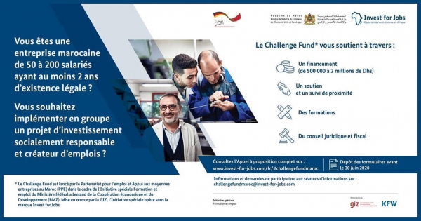 Appel à projet « challenge Fund » destiné aux entreprises marocaines qui emploient entre 50 à 200 salariés