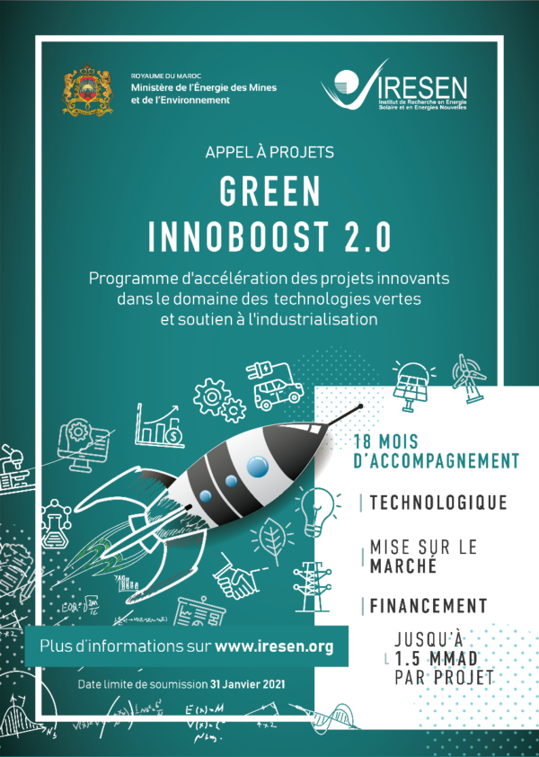 IRESEN : Lancement de l’appel à projets “Green Innoboost 2.0”