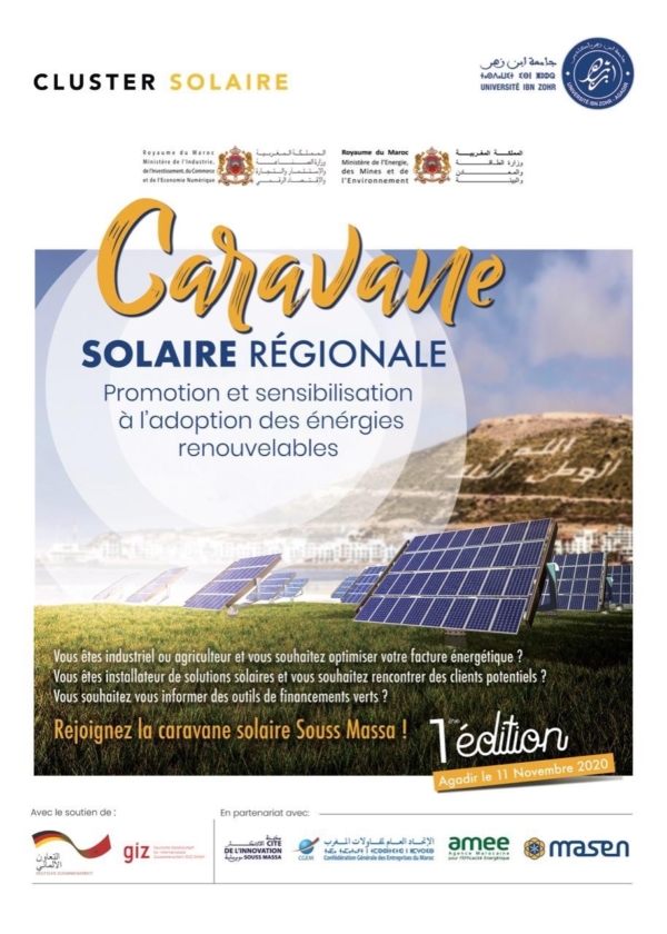 Cluster solaire : Première Caravane solaire régionale pour la promotion des énergies renouvelables à Agadir