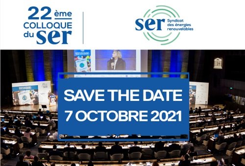 Colloque annuel du Syndicat des énergies renouvelables Le 7 octobre 2021 à Paris