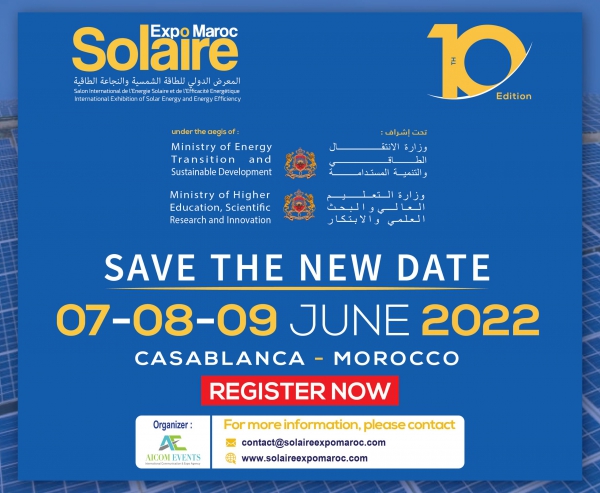 Solaire Expo Maroc Casablanca 07 - 09 juin 2022