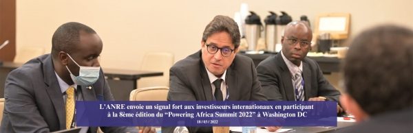 L'ANRE participe à la 8ème édition du “Powering Africa Summit 2022” à Washington DC