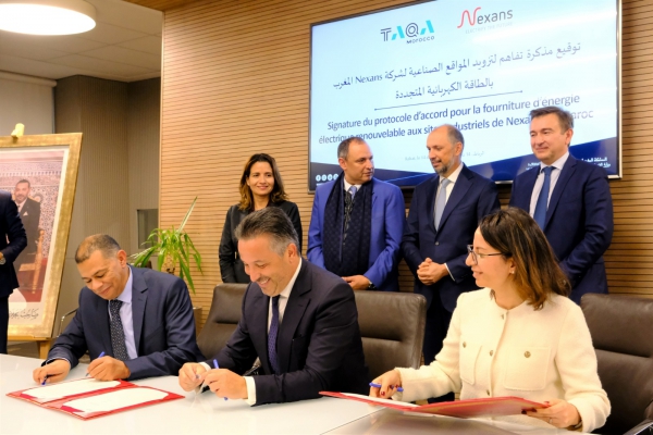 Nexans-TAQA Morocco : Mémorandum d'entente pour la fourniture d'énergie électrique renouvelable