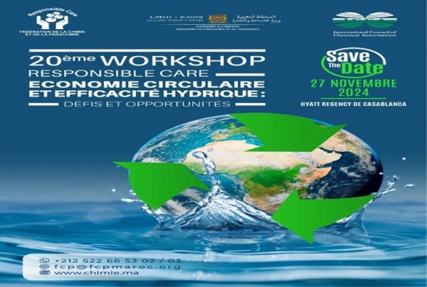 Conférence sur « L’économie circulaire et l’efficacité hydrique : défis et opportunités pour une industrie chimique durable » Le 27 novembre à Casablanca