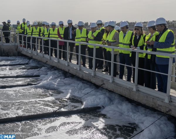 Une délégation de l'UE visite le projet d’assainissement liquide de Sidi Allal Tazi
