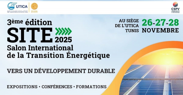 3e édition du salon international de la transition énergétique du 26 au 28 novembre prochain à Tunis