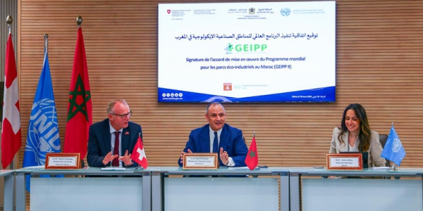 Accord pour la mise en &oelig;uvre du Programme mondial pour les parcs &eacute;co-industriels au Maroc
